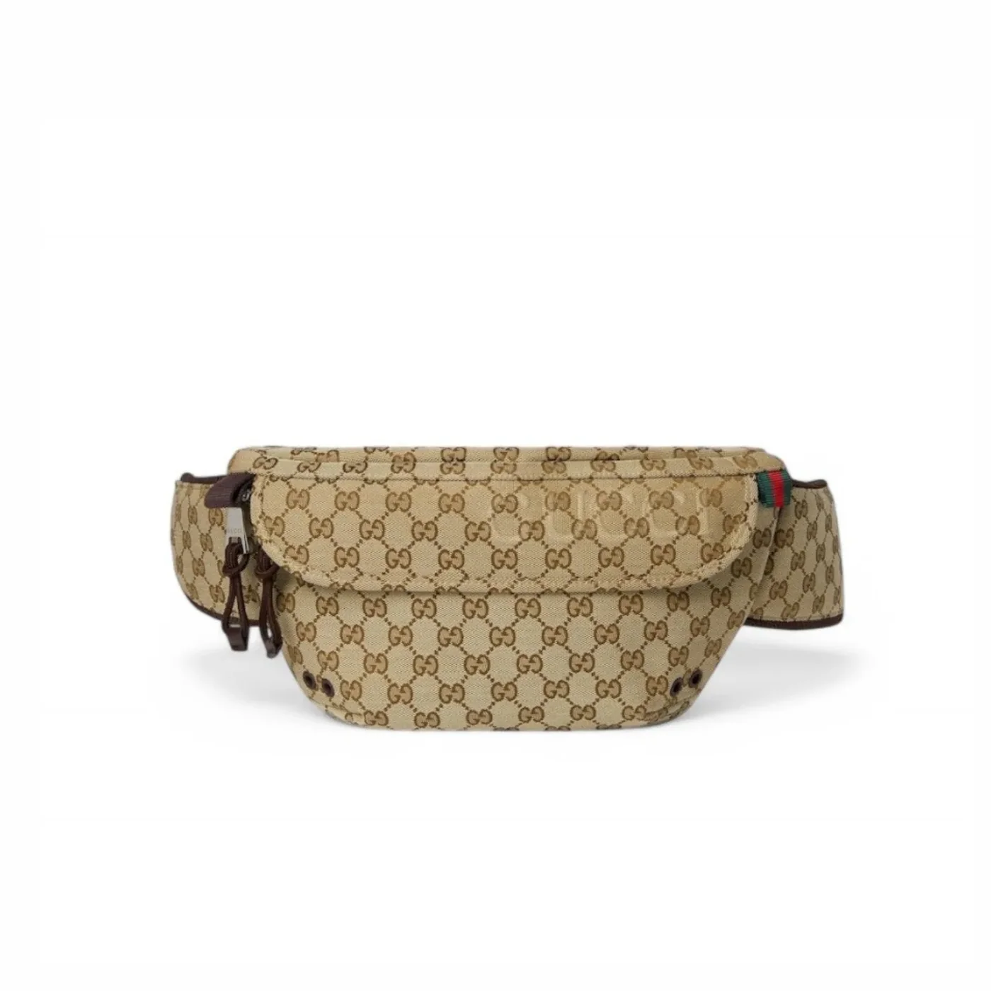 Gucci Small GG Belt Bag Beige And Dark Brown / Gucci Small GG Belt Bag Beige And Dark Brown /