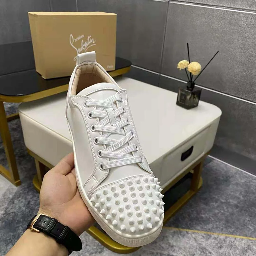 Christian Louboutin Louis Junior Spikes for Men in White