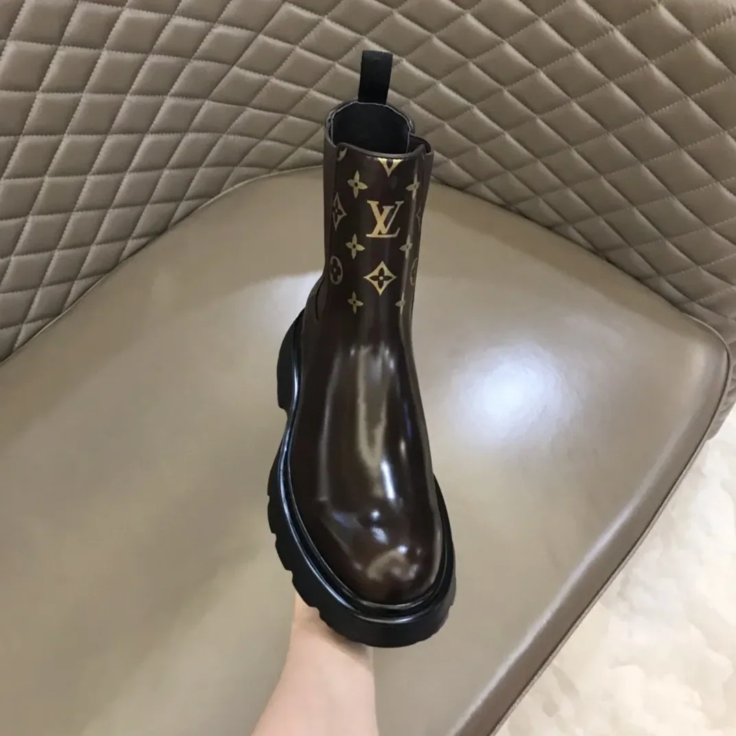 Louis Vuitton LV Bold Chelsea Boots Monogram Flower Brown 1A9FEI Louis Vuitton LV Bold Chelsea Boots Monogram Flower Brown 1A9FEI