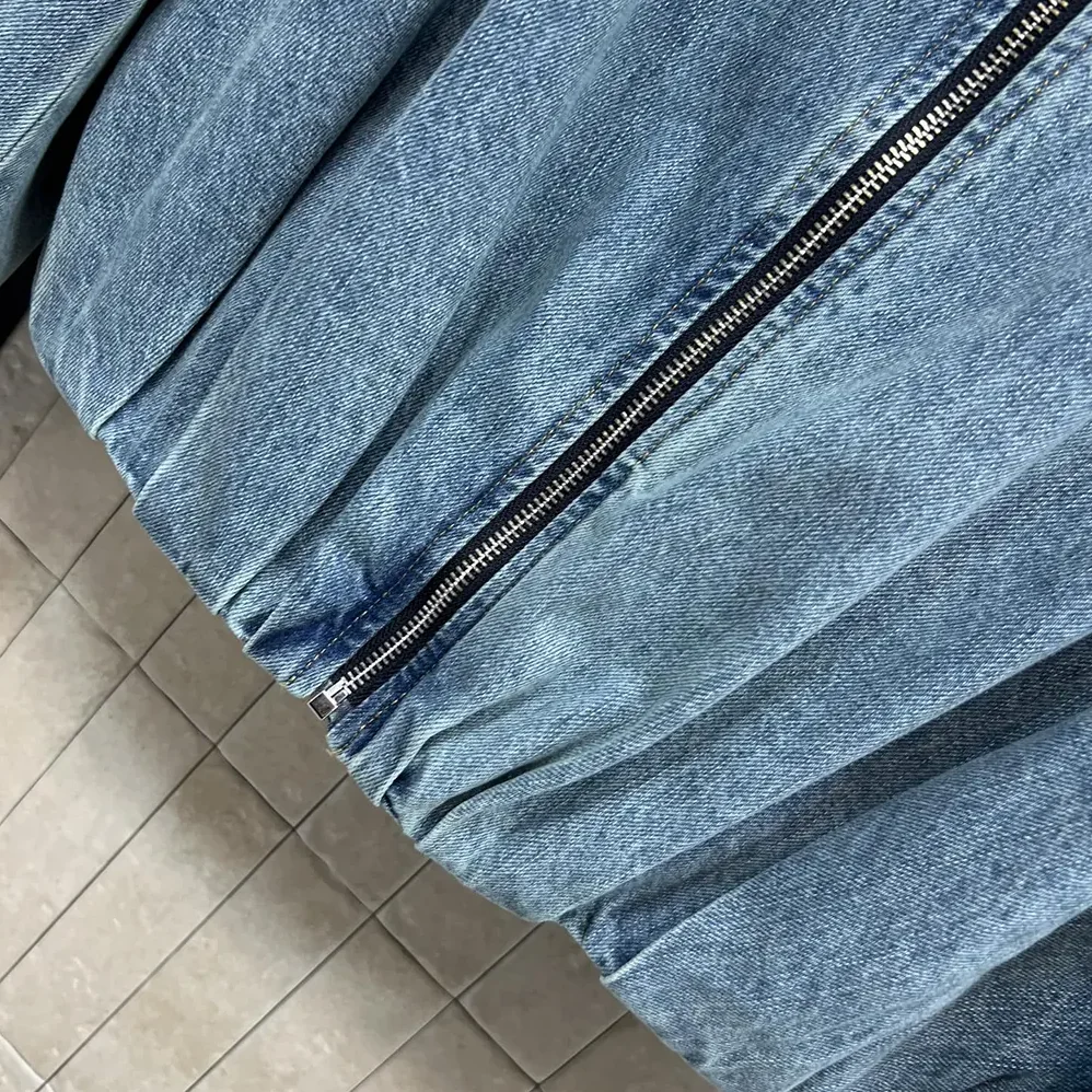 Loewe Draped Jacket In Denim for Men in Indigo Blue Loewe Draped Jacket In Denim for Men in Indigo Blue
