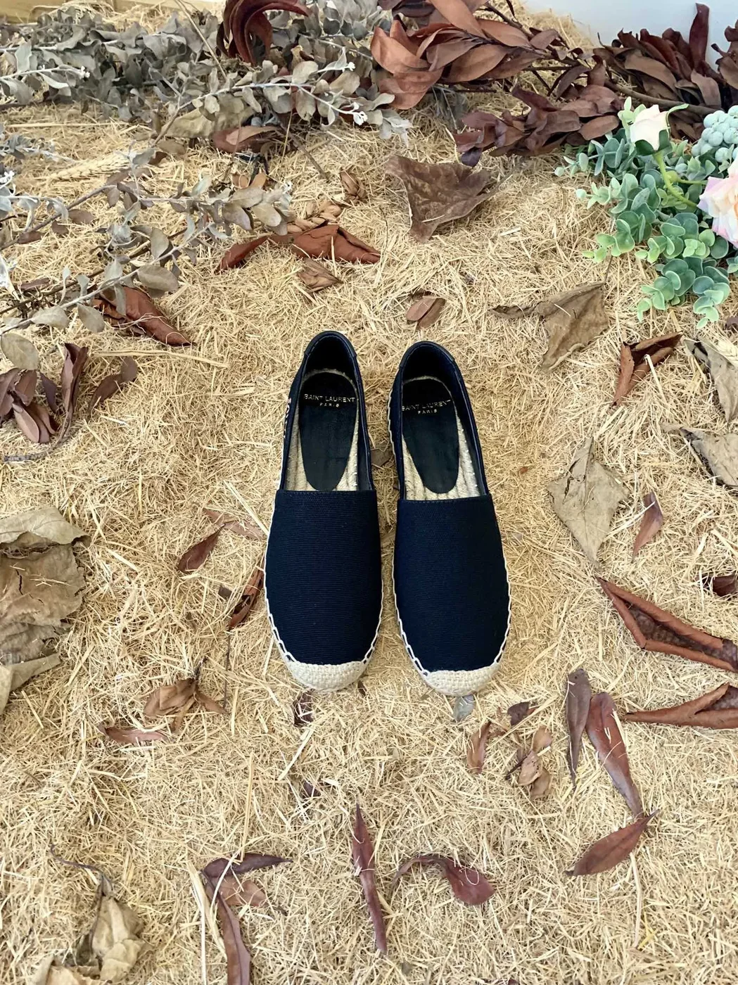 Saint Laurent Saint Laurent Embroidered Espadrilles Black YSL Saint Laurent Saint Laurent Embroidered Espadrilles Black YSL