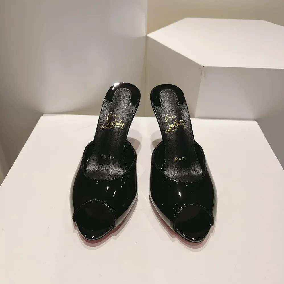 Christian Louboutin Me Dolly 100 mm Mules Patent Calf for Women in Black