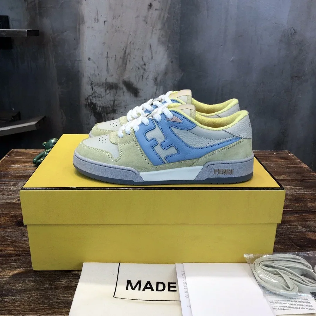 Fendi Match Low Tops Sneakers Yellow 7E1493AI1NF1H1F