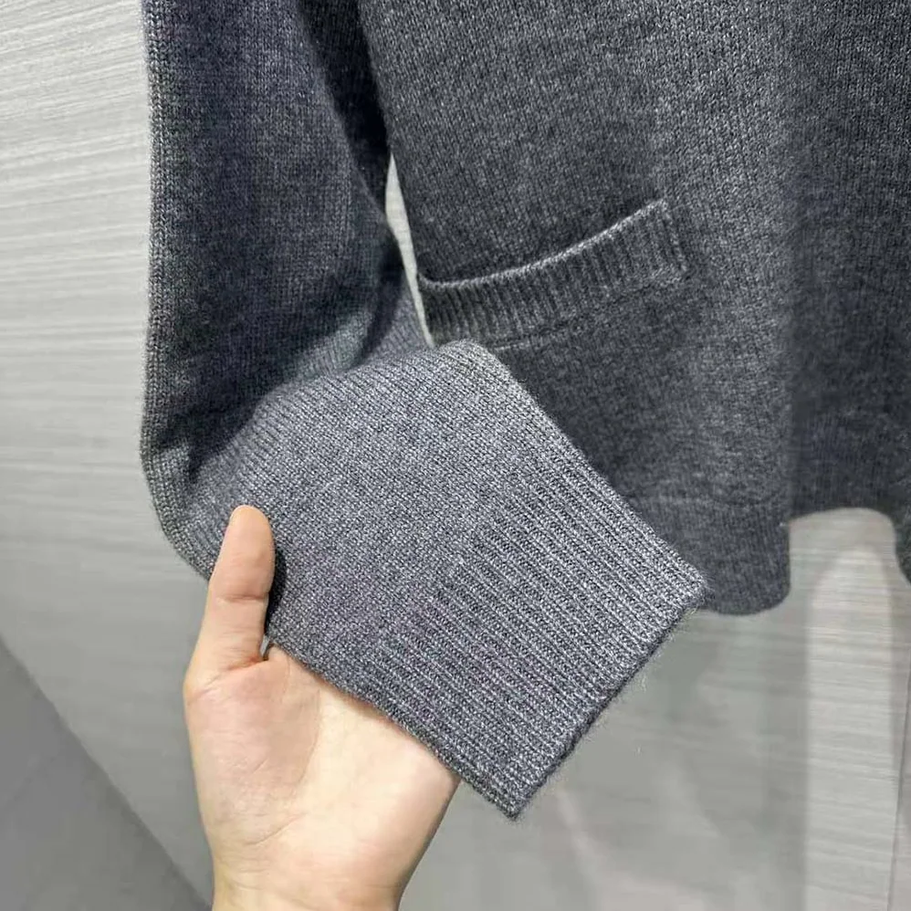 Prada Wool and Cashmere Sweater for Women in Silver Prada Wool and Cashmere Sweater for Women in Silver