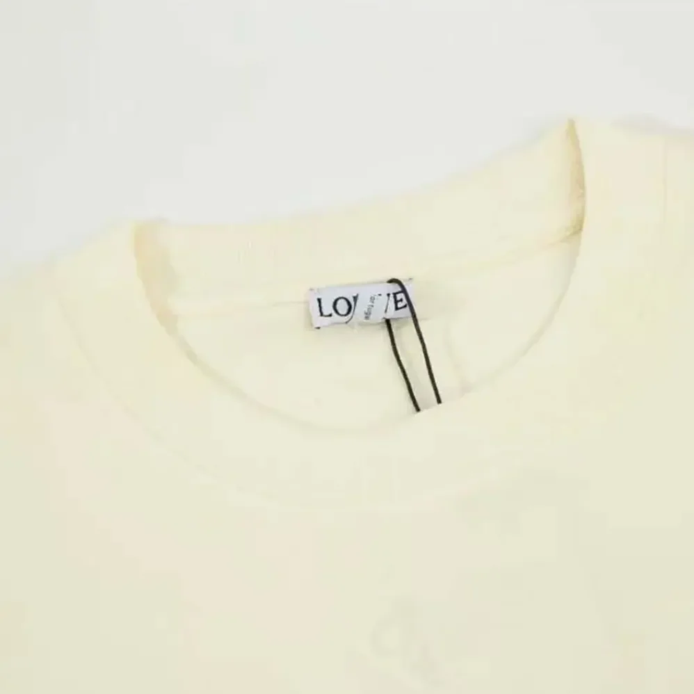 Loewe LOEWE Neon T-shirt in Cotton for Men in White/Gold Loewe LOEWE Neon T-shirt in Cotton for Men in White/Gold