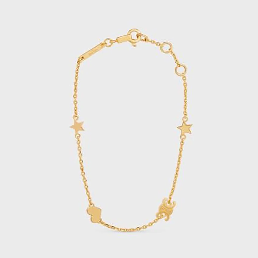 Celine Maillon Triomphe Multi Motifs Bracelet in Brass with Gold Finish for Women
