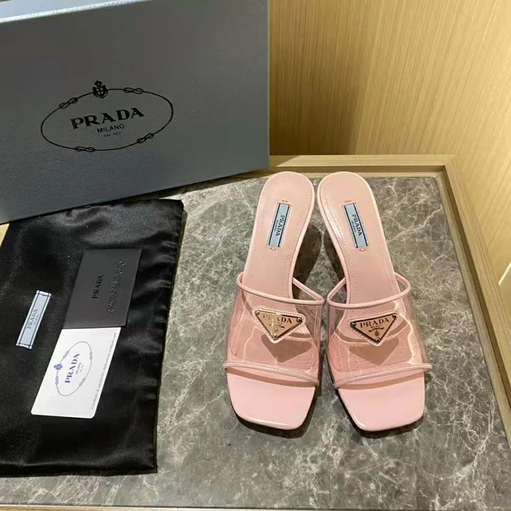 Prada Plexiglas and Patent Leather Sandals 65 mm Varnished Heel for Women in Pink Prada Plexiglas and Patent Leather Sandals 65 mm Varnished Heel for Women in Pink