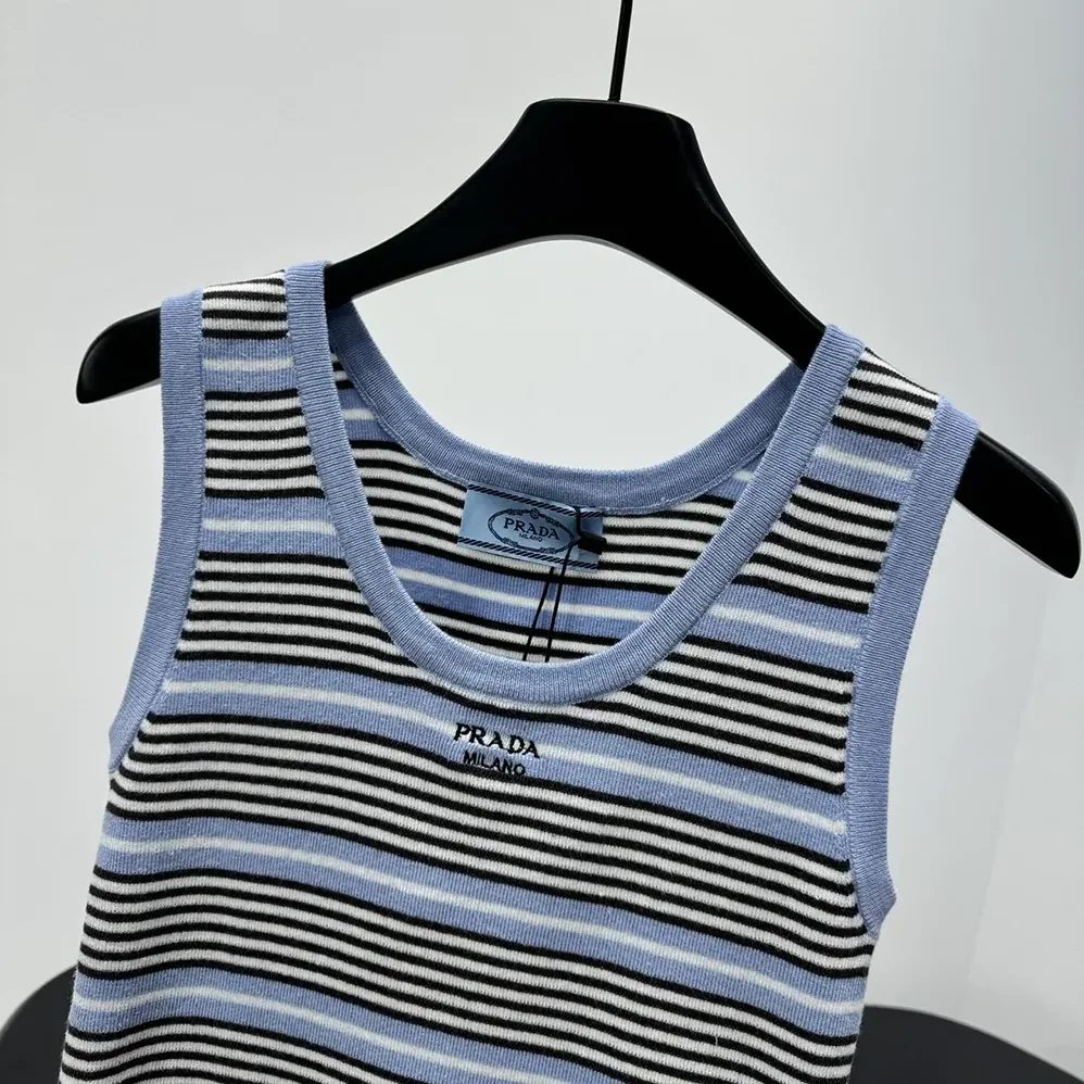 Prada Cotton Knit Tank Top for Women Prada Cotton Knit Tank Top for Women