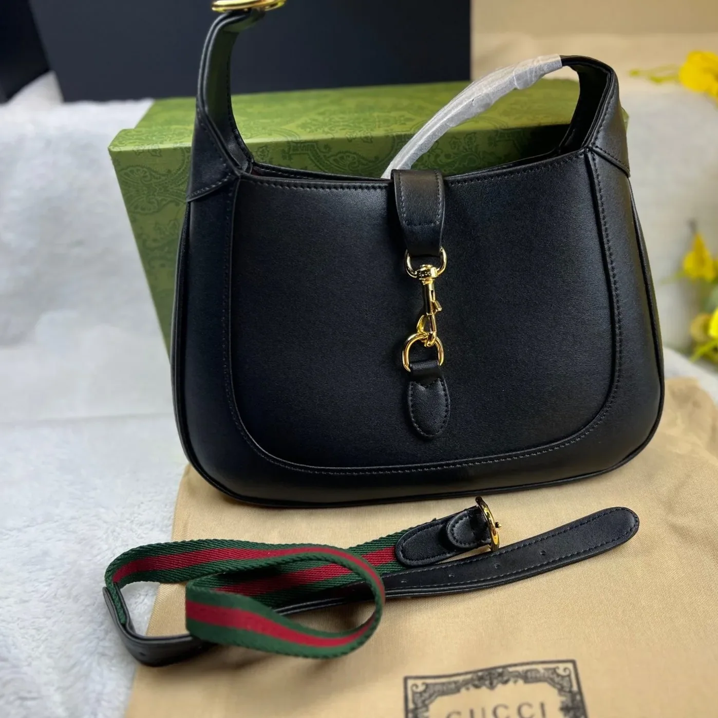 Gucci Jackie 1961 Small Shoulder Bag Black Gucci Jackie 1961 Small Shoulder Bag Black
