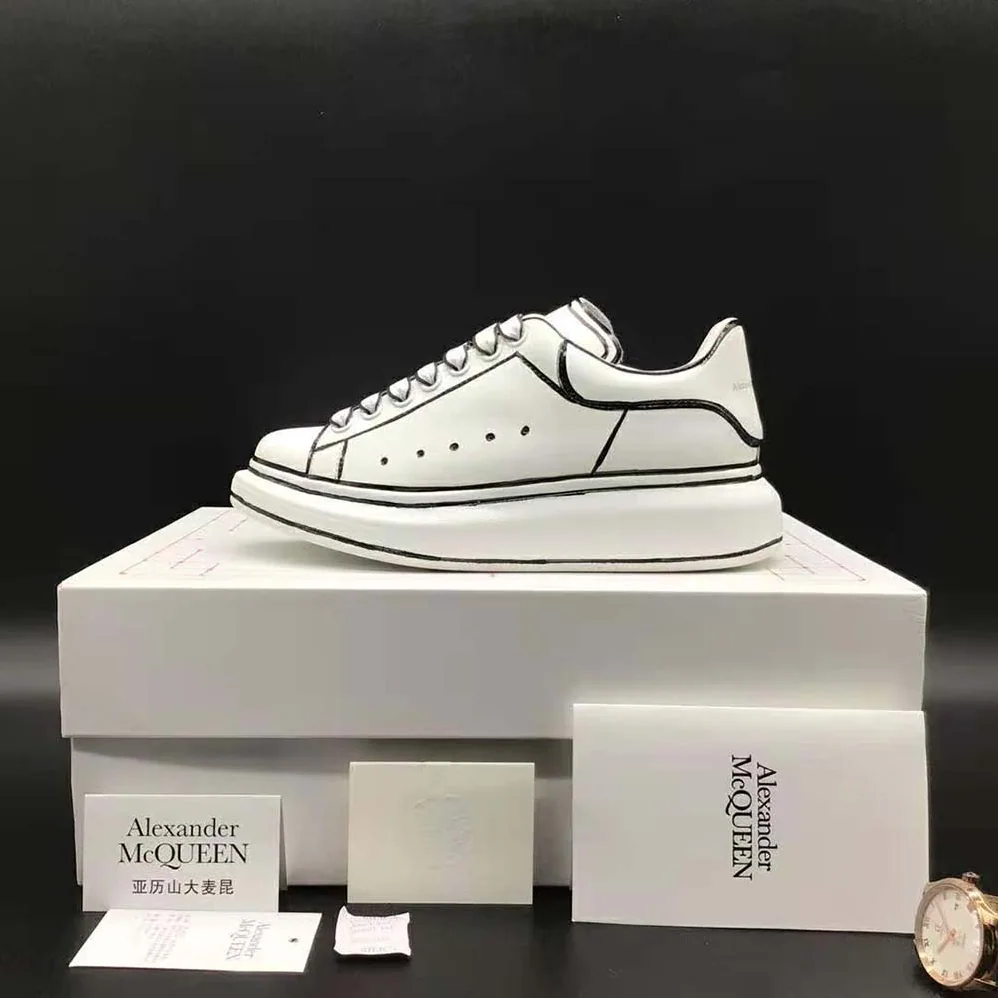 Alexander Mcqueen Oversized Sneaker White Smooth Calfskin Leather for Unisex