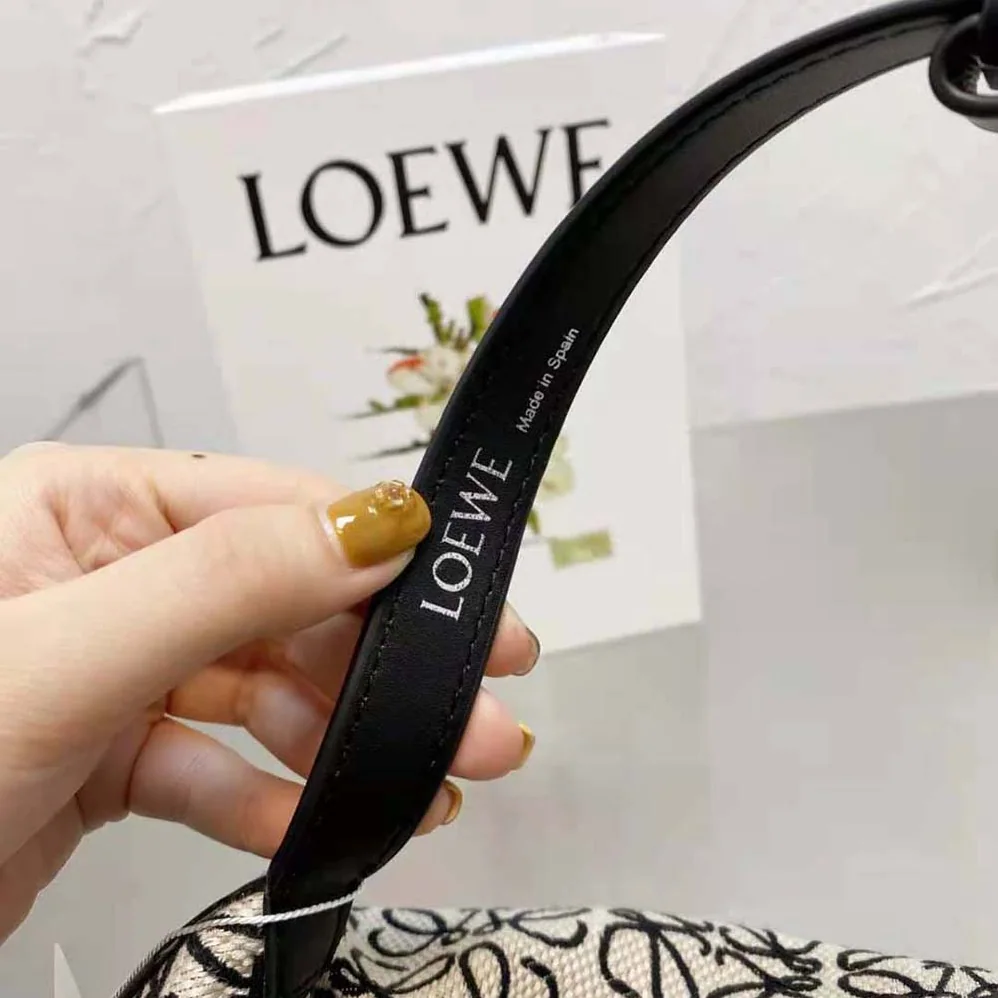 Loewe Cubi Bag in Anagram Jacquard and Calfskin for Women Loewe Cubi Bag in Anagram Jacquard and Calfskin for Women