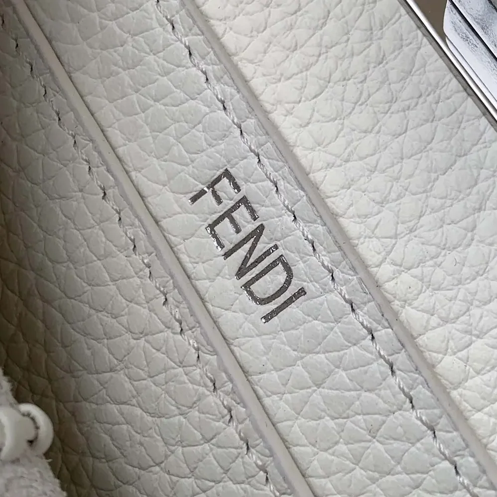 Fendi Peekaboo ISeeU Mini Leather Bag with FF Interlacing for Women Fendi Peekaboo ISeeU Mini Leather Bag with FF Interlacing for Women