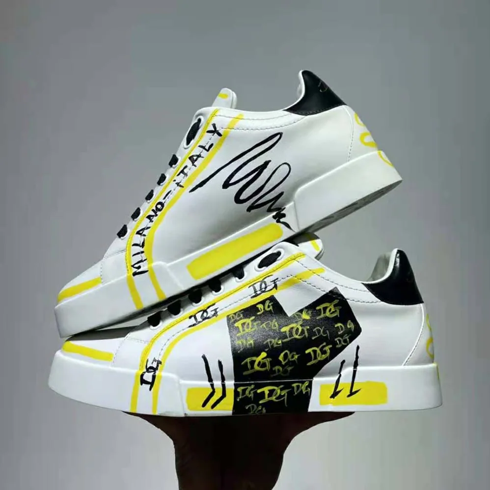Dolce Gabbana D&G Limited Edition Portofino Sneakers for Men in Yellow
