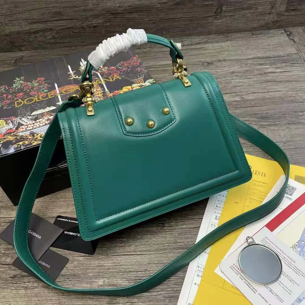 Dolce Gabbana D&G Amore Bag in Calfskin Leather for Women in Green