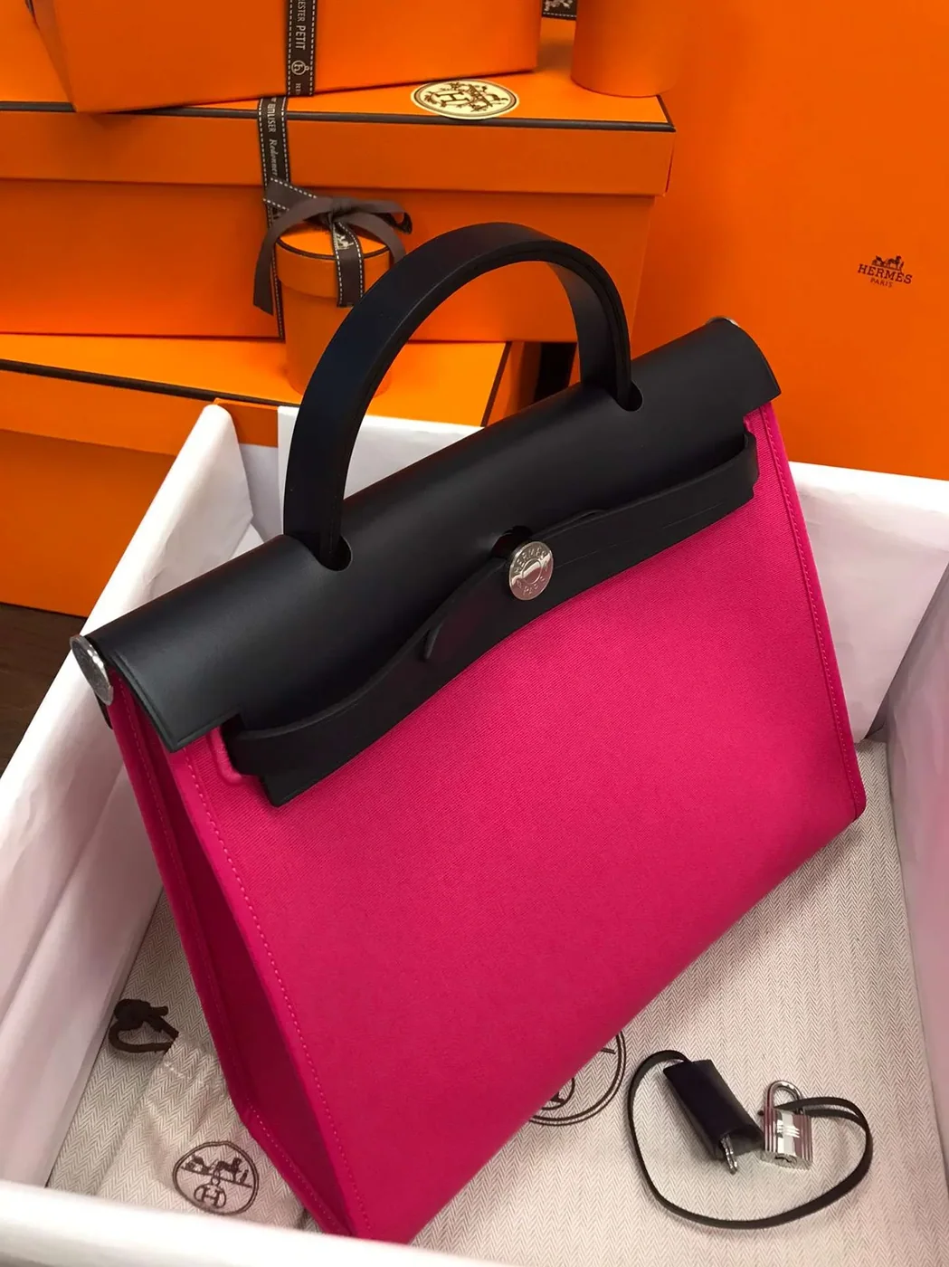 Hermes Herbag Zip 31 Bag Pink / Hermes Herbag Zip 31 Bag Pink /