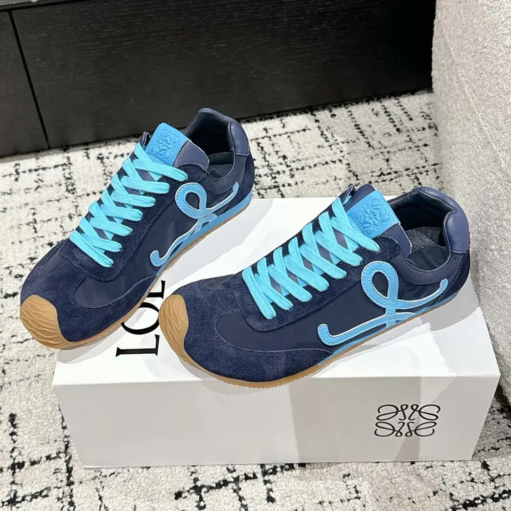 Loewe Ballet Runner 2.0 in Nylon and Calfskin for Unisex in Navy Blue Loewe Ballet Runner 2.0 in Nylon and Calfskin for Unisex in Navy Blue