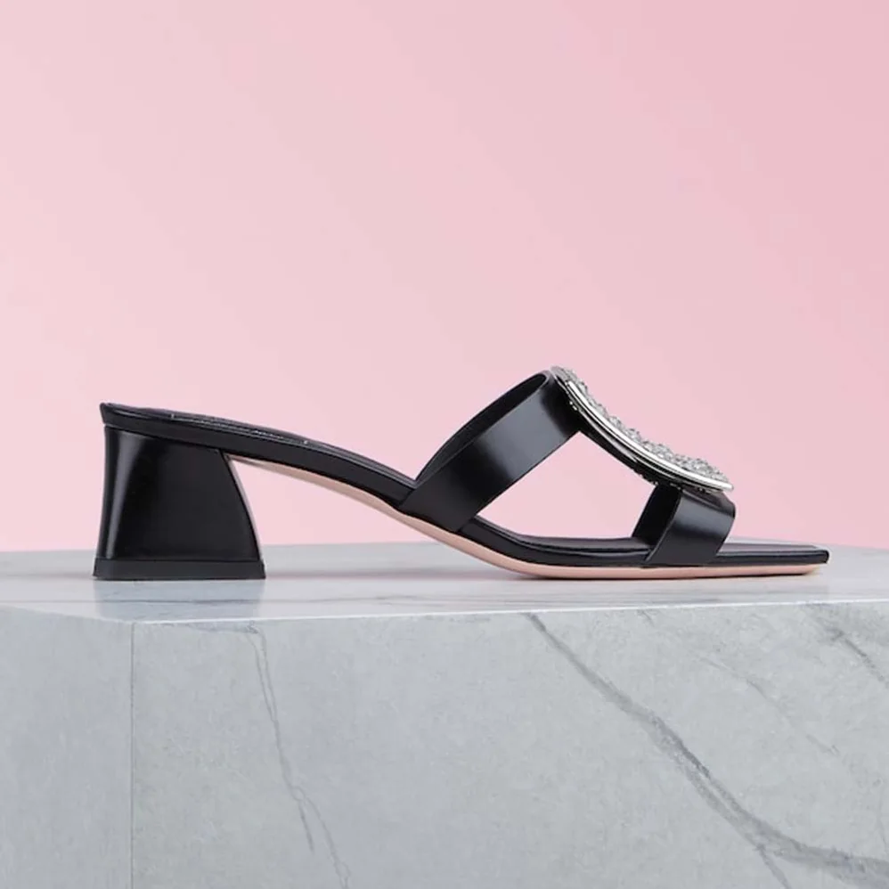 Roger Vivier Bikiviv' Strass Mules for Women in Black