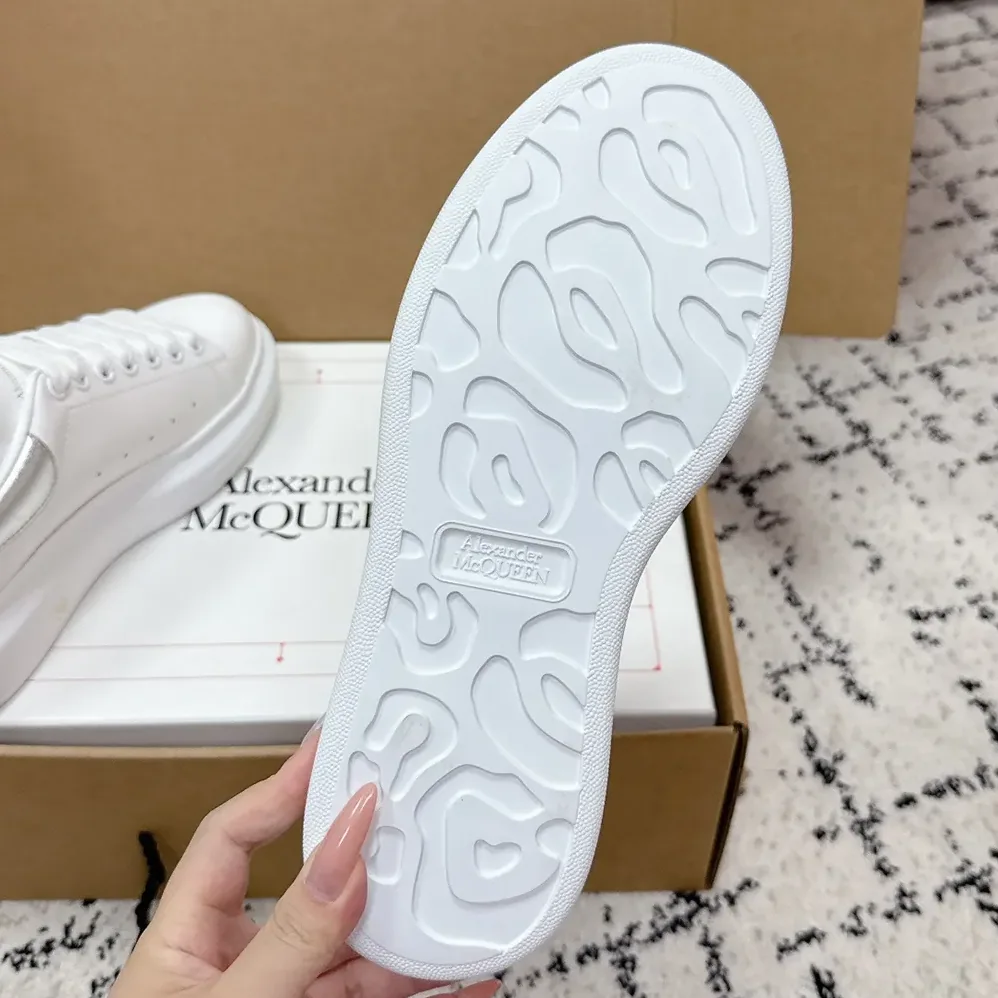 Alexander Mcqueen Oversized Sneaker in White for Unisex in Silver