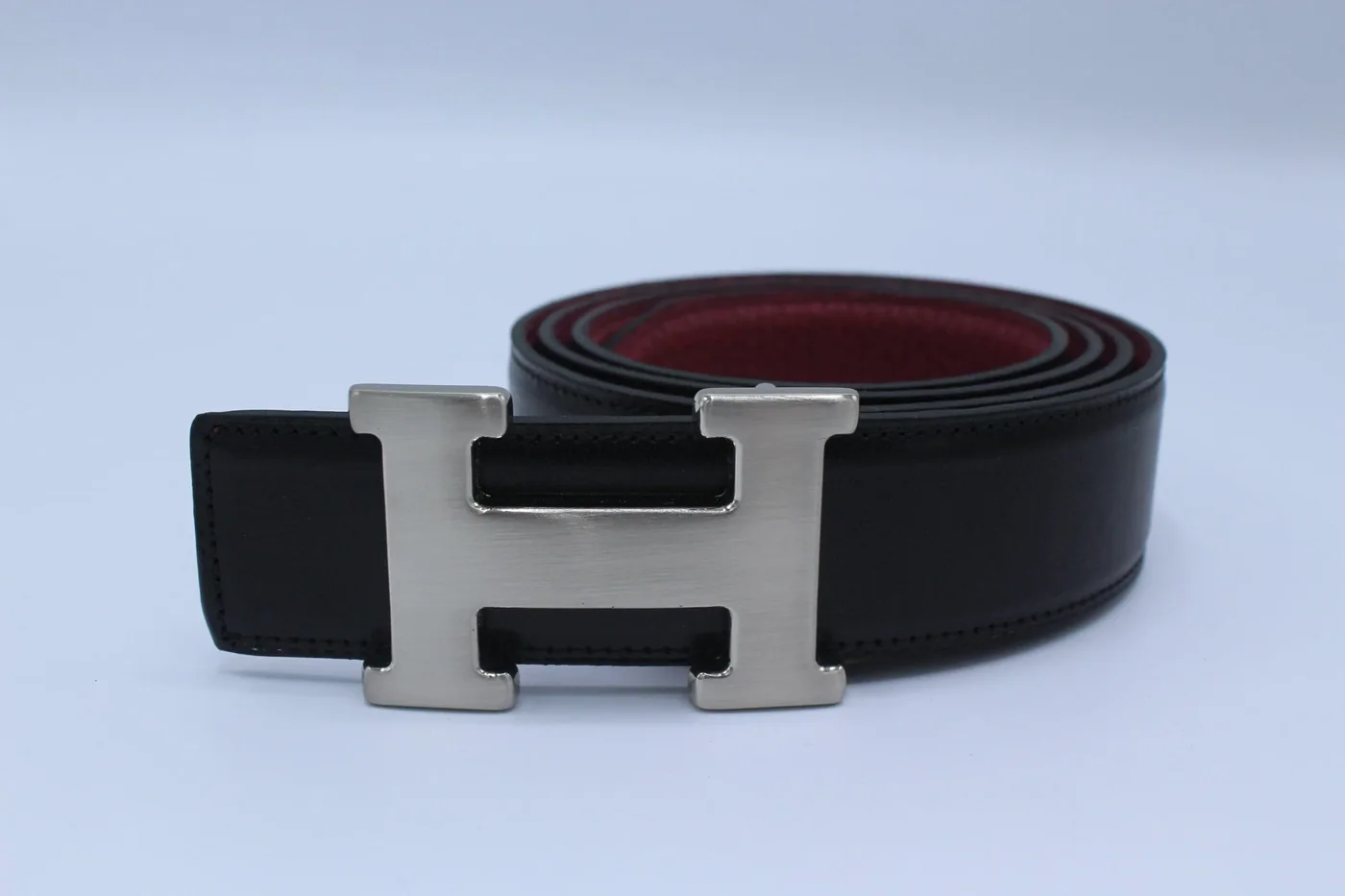 Reversible Buckle Leather Belt