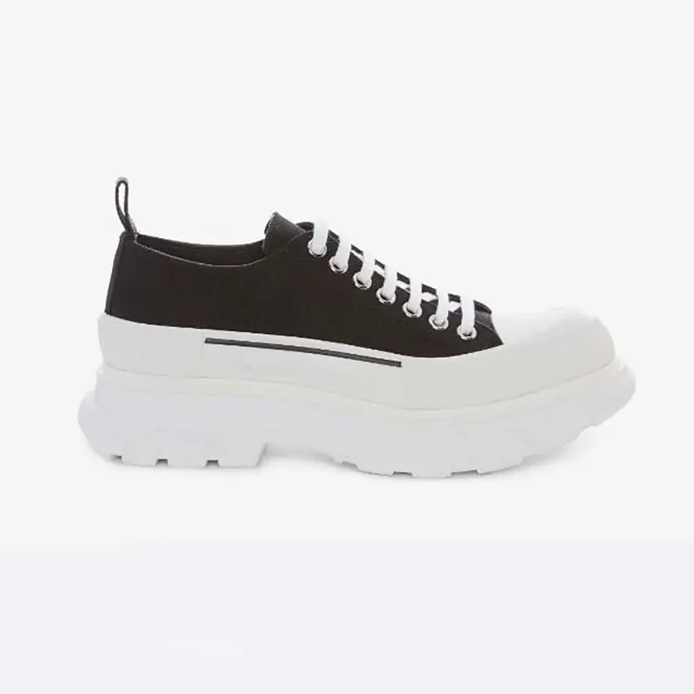 Alexander Mcqueen Tread Slick Lace Up in Black for Unisex in White