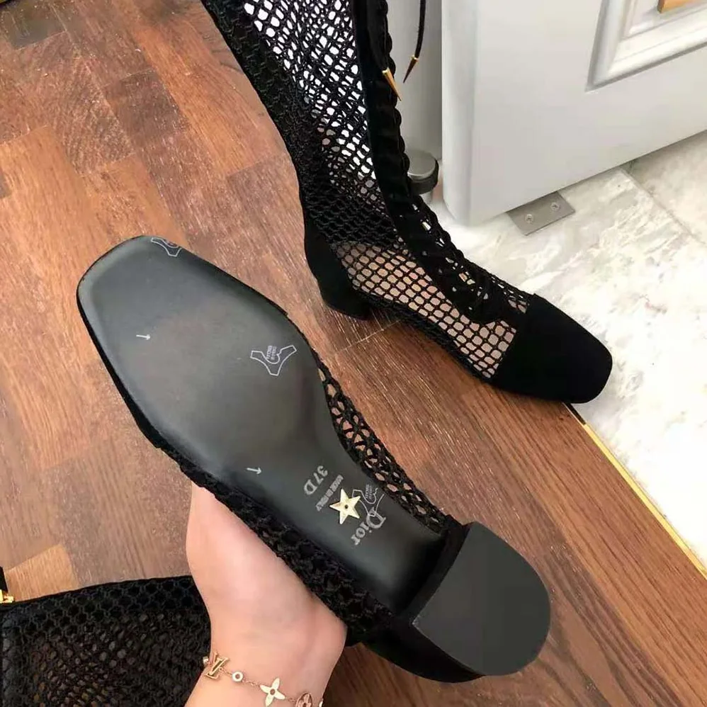 Dior Naughtily-D Ankle Boot Black Suede Calfskin for Women