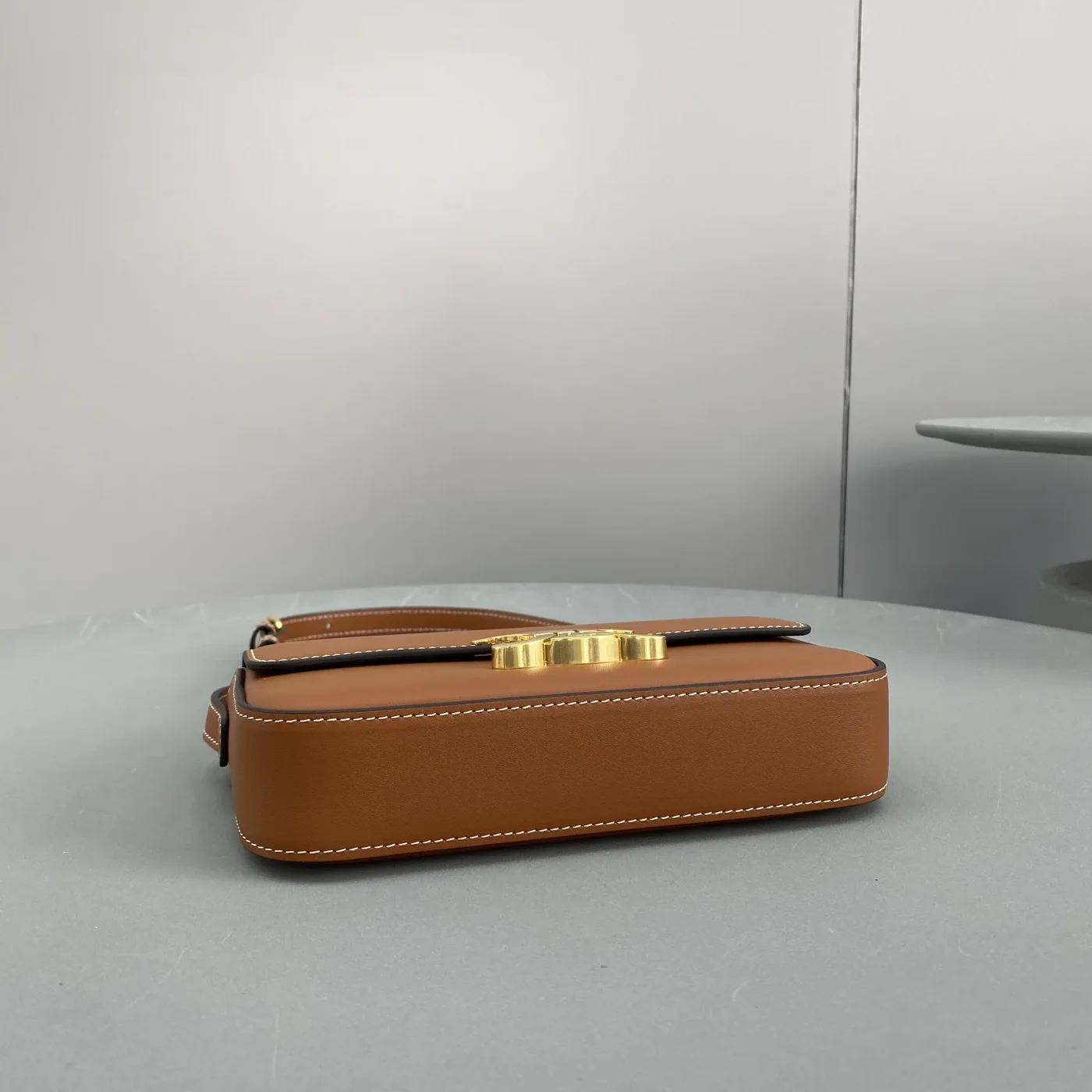 Celine Triomphe Shoulder Bag Brown / .04LU Celine Triomphe Shoulder Bag Brown / .04LU