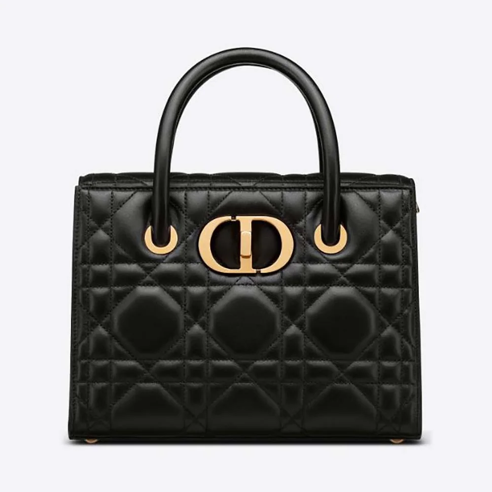 Dior Medium ST Honore Tote Black Macrocannage Lambskin for Women Dior Medium ST Honore Tote Black Macrocannage Lambskin for Women