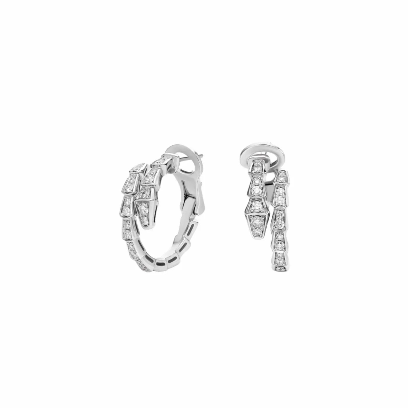 Bvlgari Serpenti Viper Earrings White Gold