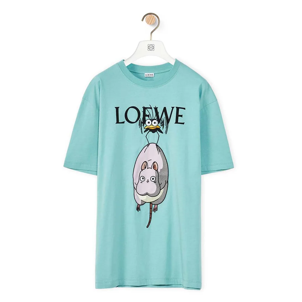Loewe Yu-Bird T-shirt in Cotton for Men in Lime Loewe Yu-Bird T-shirt in Cotton for Men in Lime