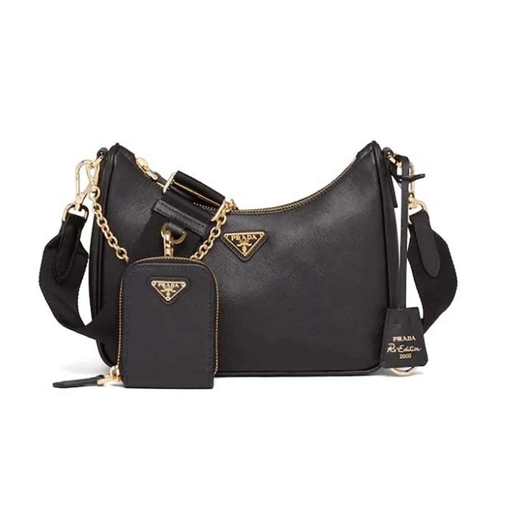 Prada Prada Re-Edition 2005 Saffiano Leather Bag for Women in Black