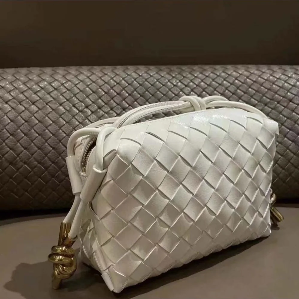 Bottega Veneta Mini Loop Camera Bag for Women in White