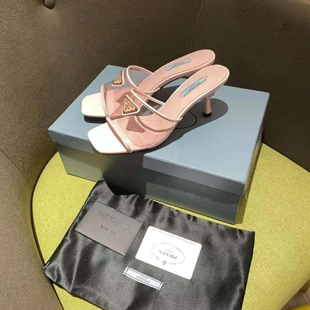 Prada Plexiglas and Patent Leather Sandals 65 mm Varnished Heel for Women in Pink Prada Plexiglas and Patent Leather Sandals 65 mm Varnished Heel for Women in Pink
