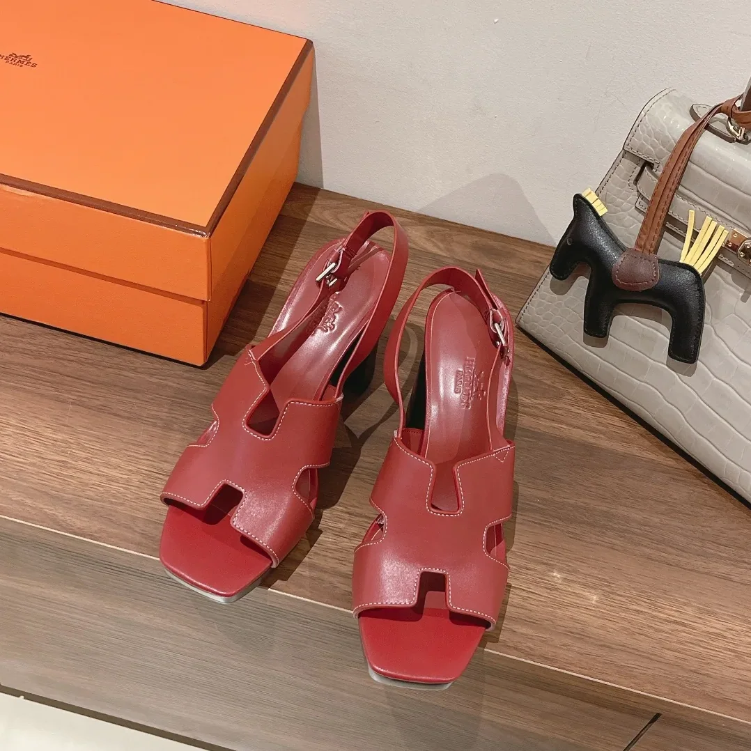 Hermes Eris 90 Sandal Burgundy Hermes Eris 90 Sandal Burgundy