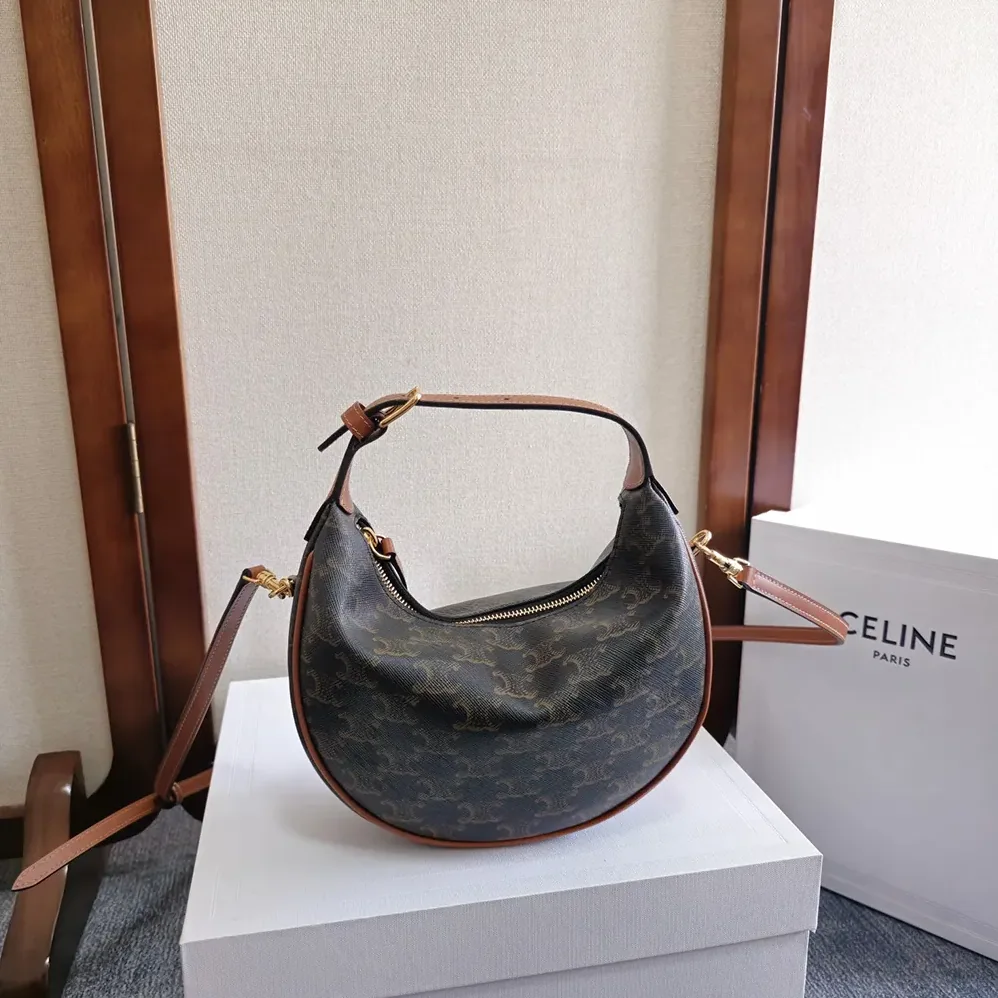 Celine Teen Celine Lulu in Triomphe Canvas and Calfskin for Women