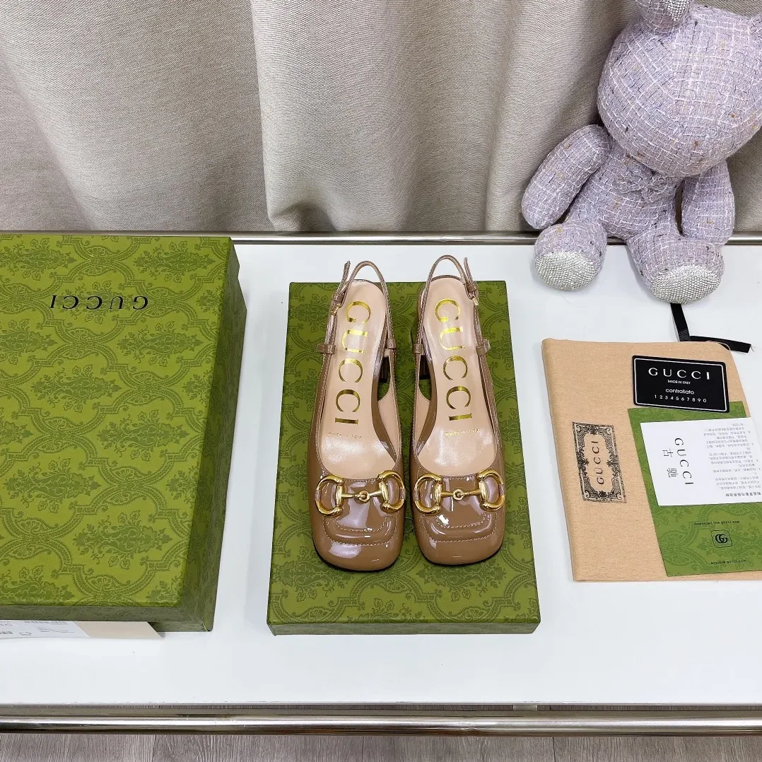 Gucci Mid-Heel Slingback With Horsebit Green for Women Gucci Mid-Heel Slingback With Horsebit Green for Women