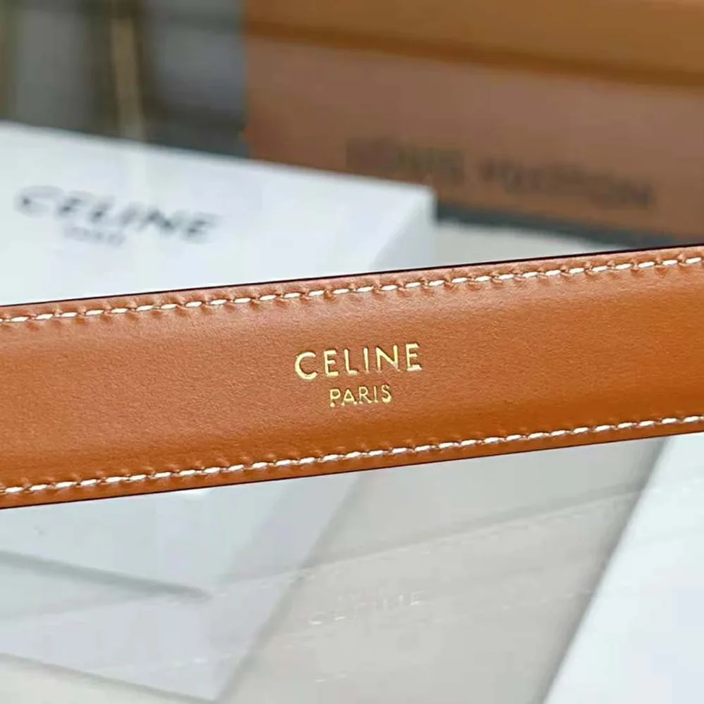 Celine Medium Cuir Triomphe Belt in Natural Calfskin for Women Celine Medium Cuir Triomphe Belt in Natural Calfskin for Women