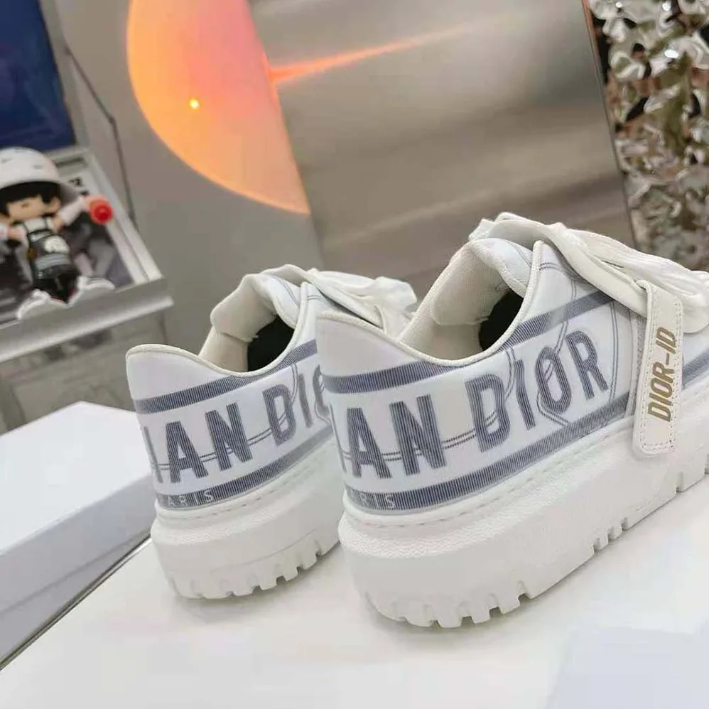 Dior Dior-id Sneaker White and French Blue Technical Fabric for Women Dior Dior-id Sneaker White and French Blue Technical Fabric for Women