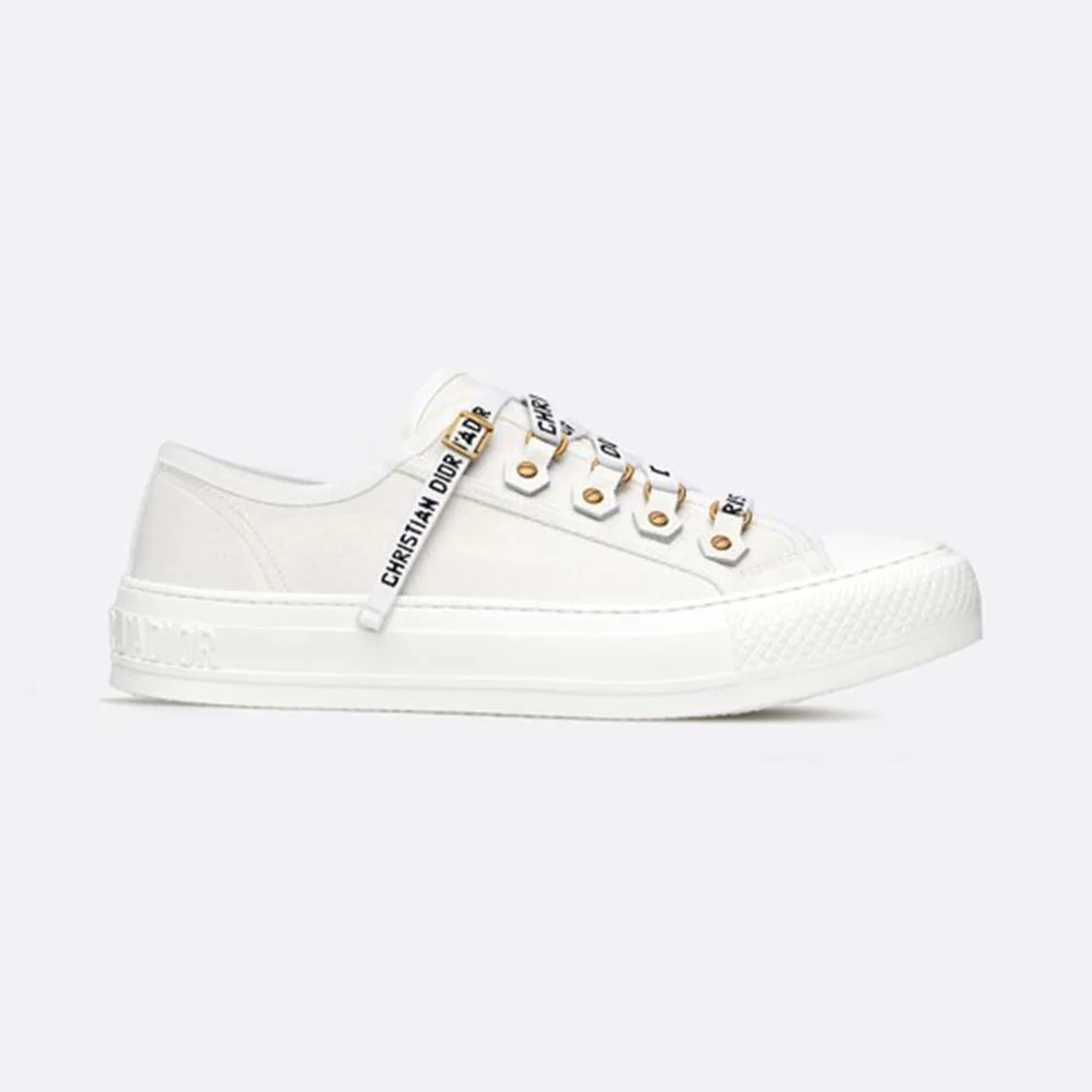 Dior Walk'N'Dior Low-Top Sneaker in White Canvas for Women Dior Walk'N'Dior Low-Top Sneaker in White Canvas for Women