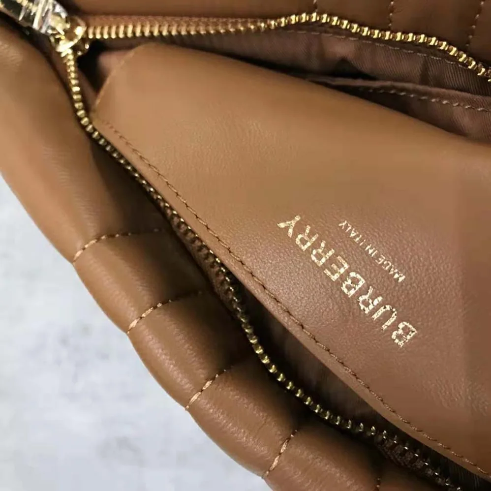 Burberry Small Quilted Lambskin Soft Lola Bag for Women in Brown