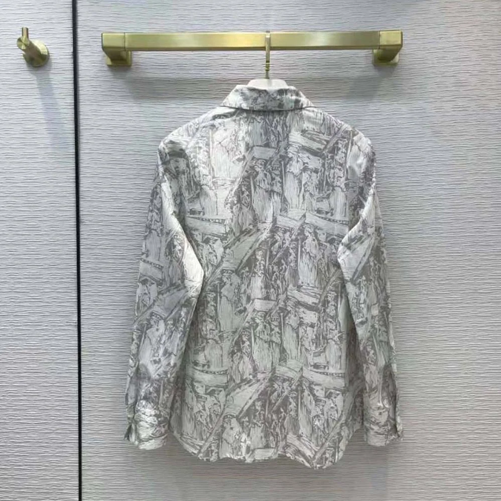 Dior Blouse White D for Women in Cariatides Cotton Poplin Dior Blouse White D for Women in Cariatides Cotton Poplin