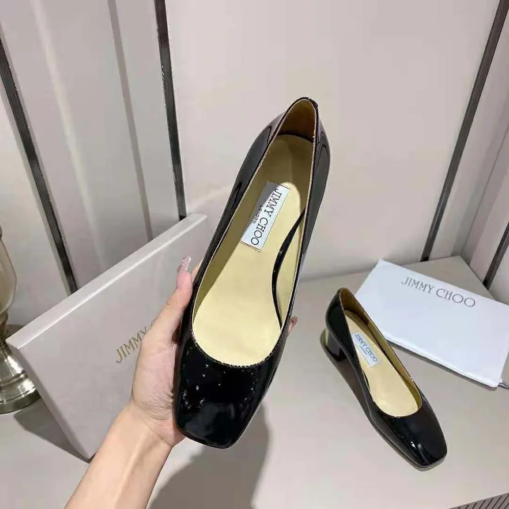 Jimmy Choo Rydea Pump 45 Black Nappa Leather Pumps for Women Jimmy Choo Rydea Pump 45 Black Nappa Leather Pumps for Women