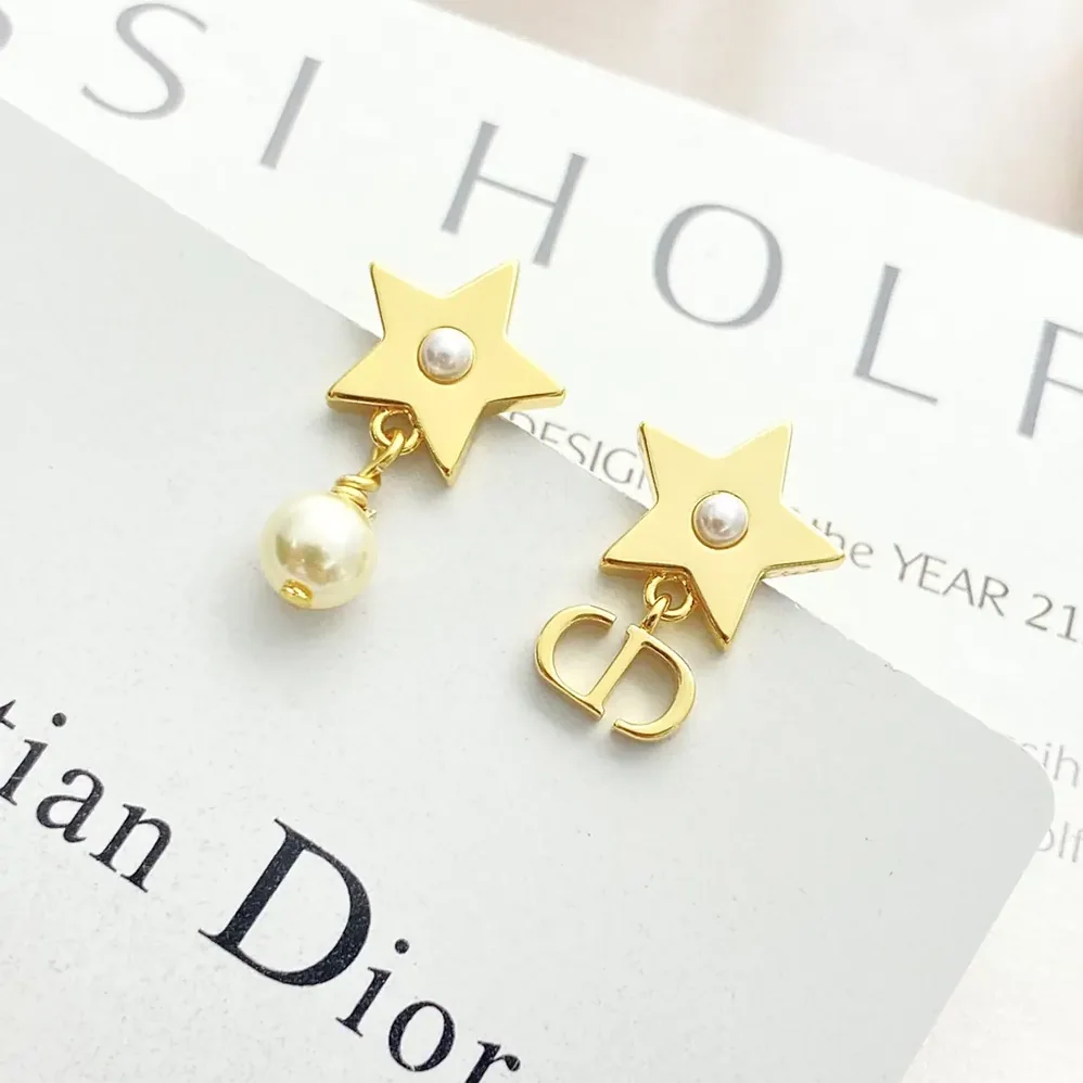 Dior Lucky Dior Earrings Gold for Women in Finish Metal