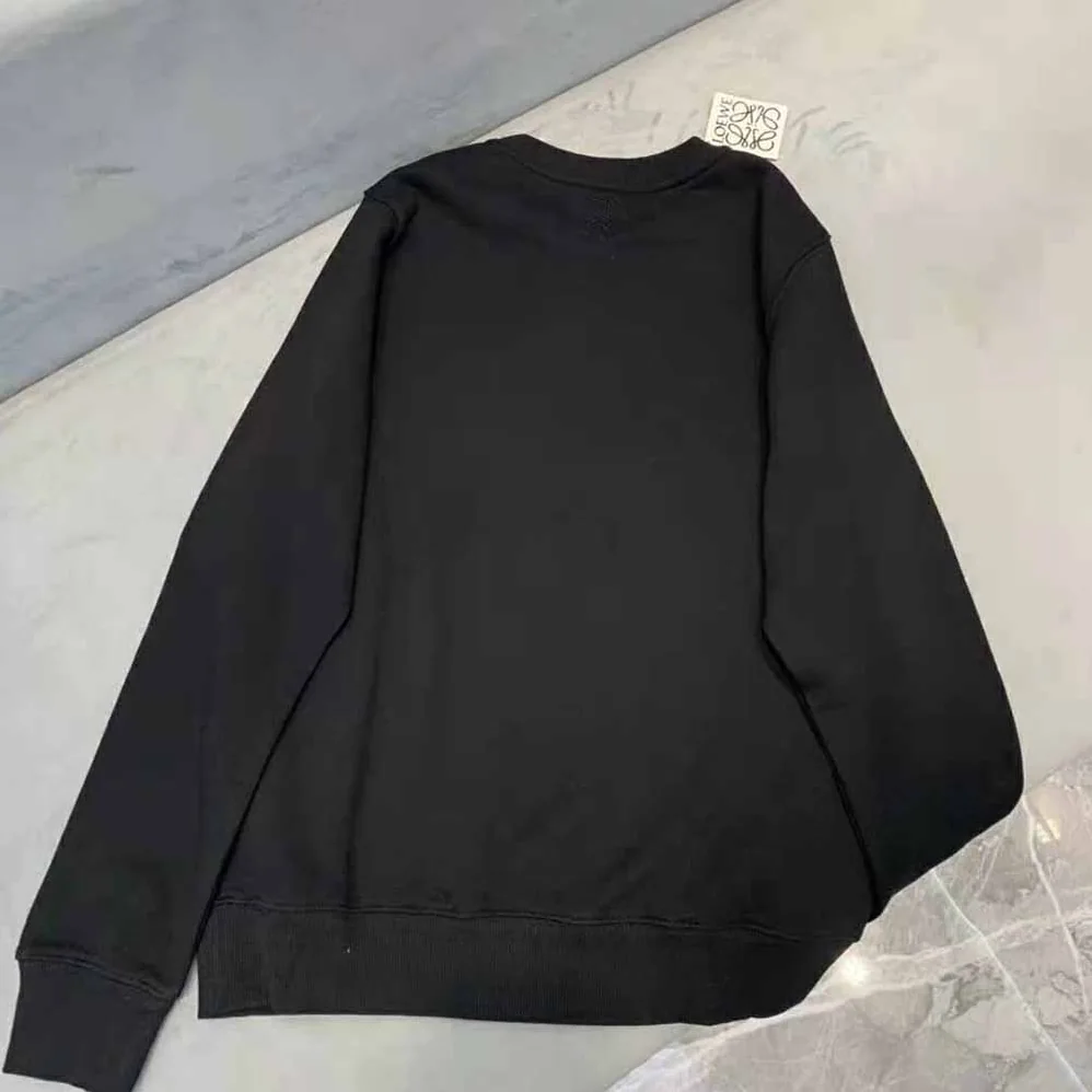 Loewe Embroidered Sweatshirt in Cotton for Women in Black
