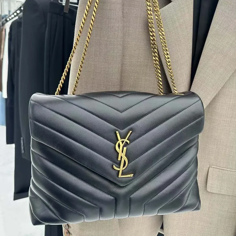 Saint Laurent YSL Loulou Medium Bag in Matelassé Y Leather for Women in Black Saint Laurent YSL Loulou Medium Bag in Matelassé Y Leather for Women in Black