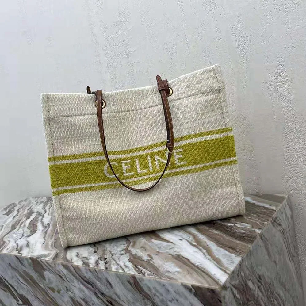 Celine Squared Cabas Celine in “Plein Soleil” Textile and Calfskin for Women