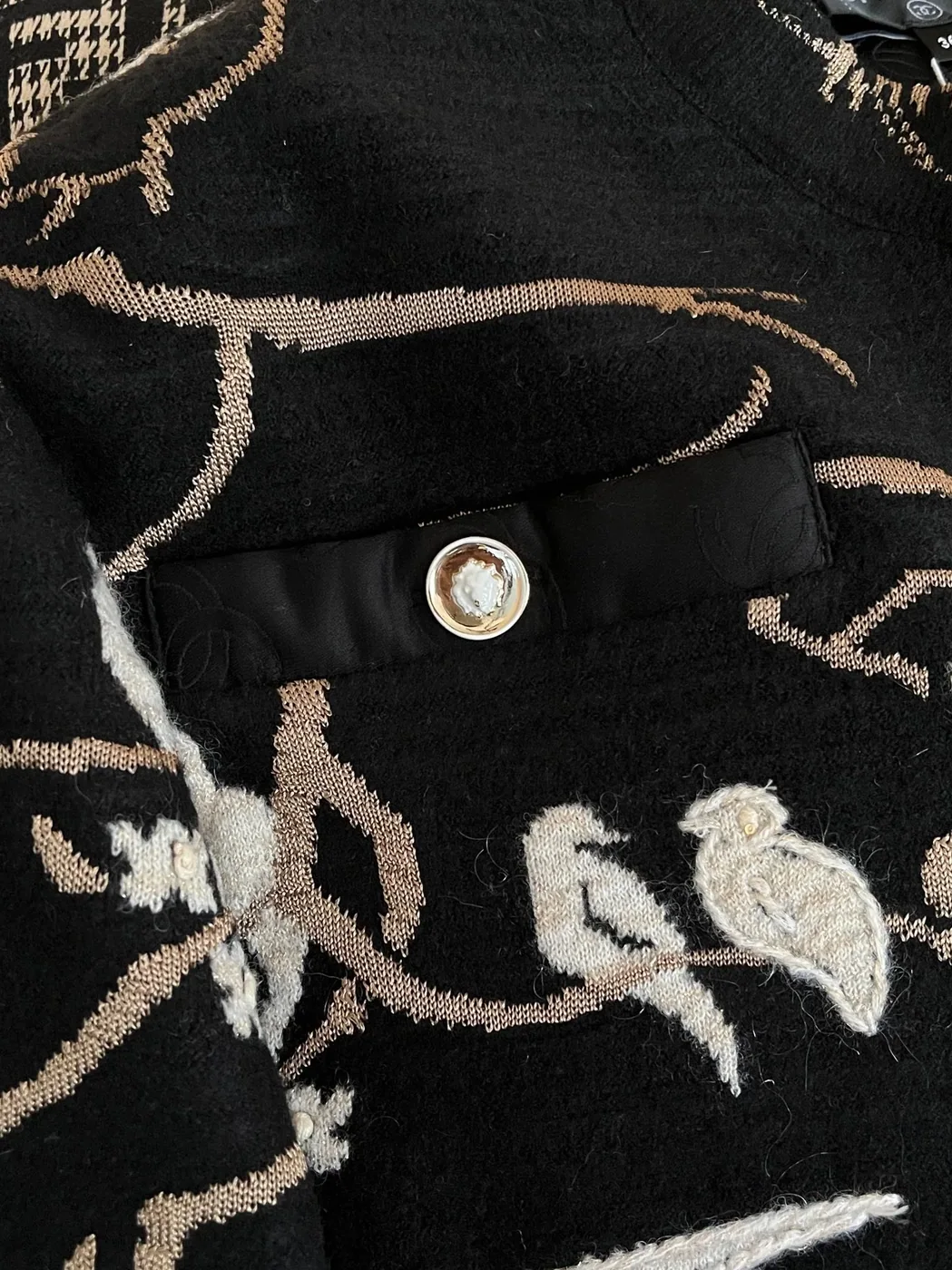 Chanel Cropped Jacket Black Chanel Cropped Jacket Black