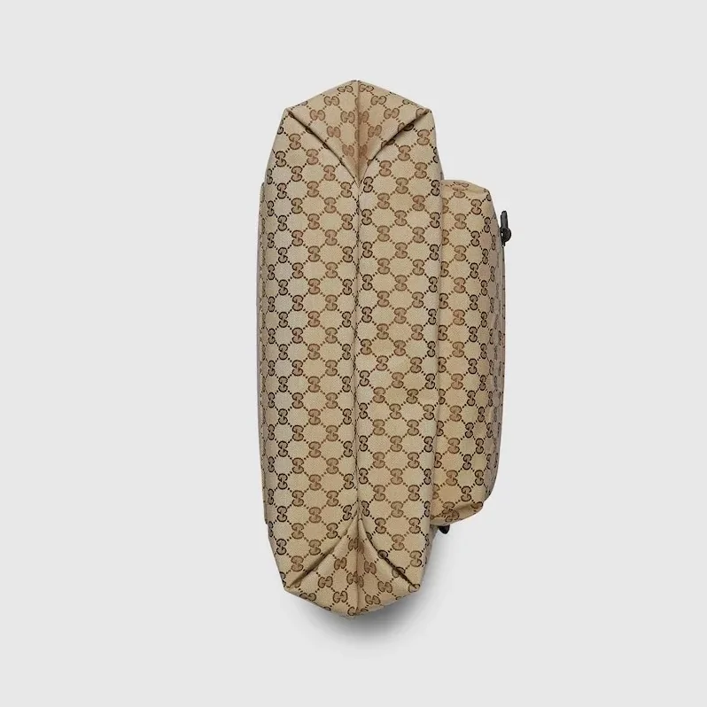 Gucci GG Canvas Maxi Tote Bag Beige And Dark Brown /
