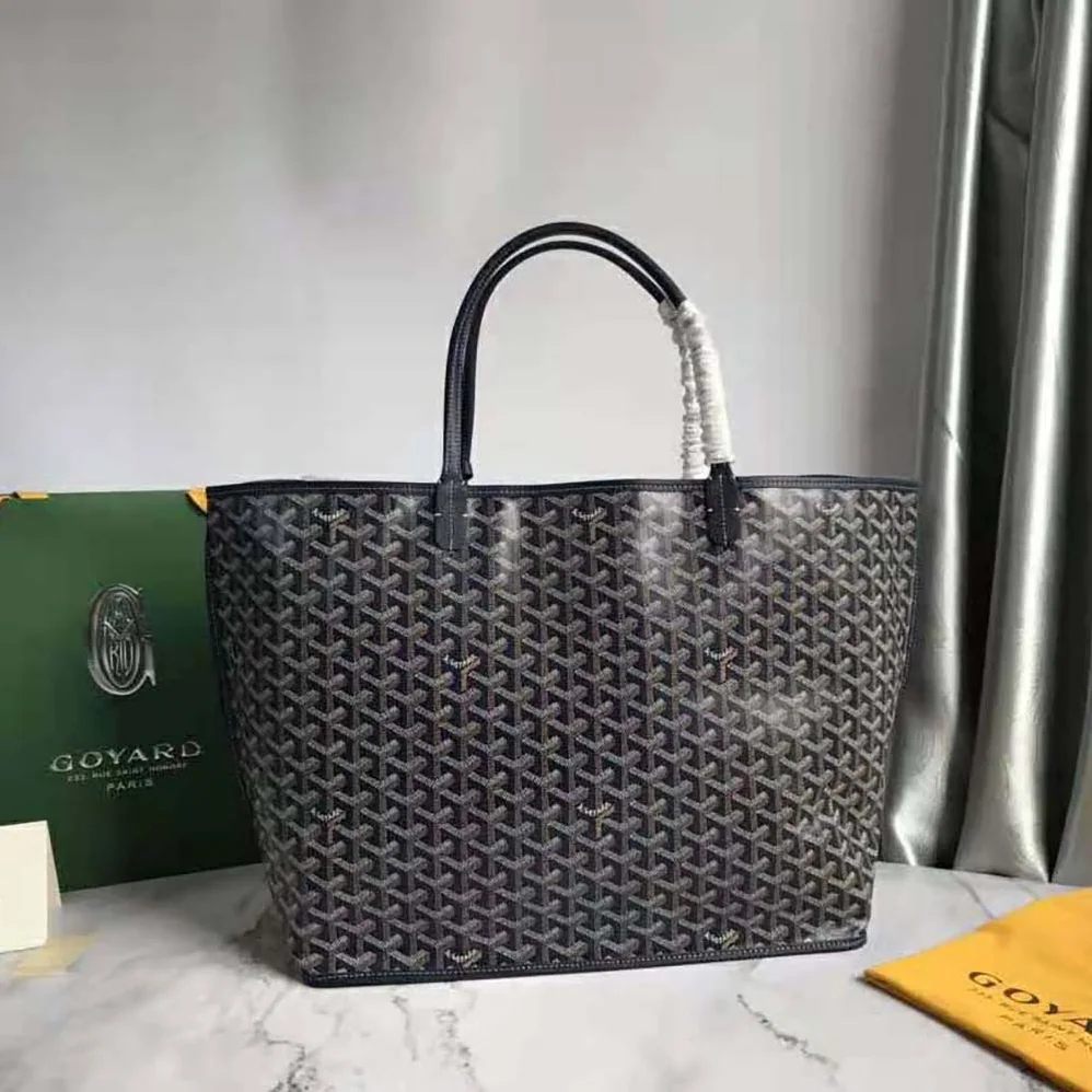 Goyard Sac Saint Louis GM in Goyardine Canvas & Chevroches Calfskin for Women in Black Goyard Sac Saint Louis GM in Goyardine Canvas & Chevroches Calfskin for Women in Black