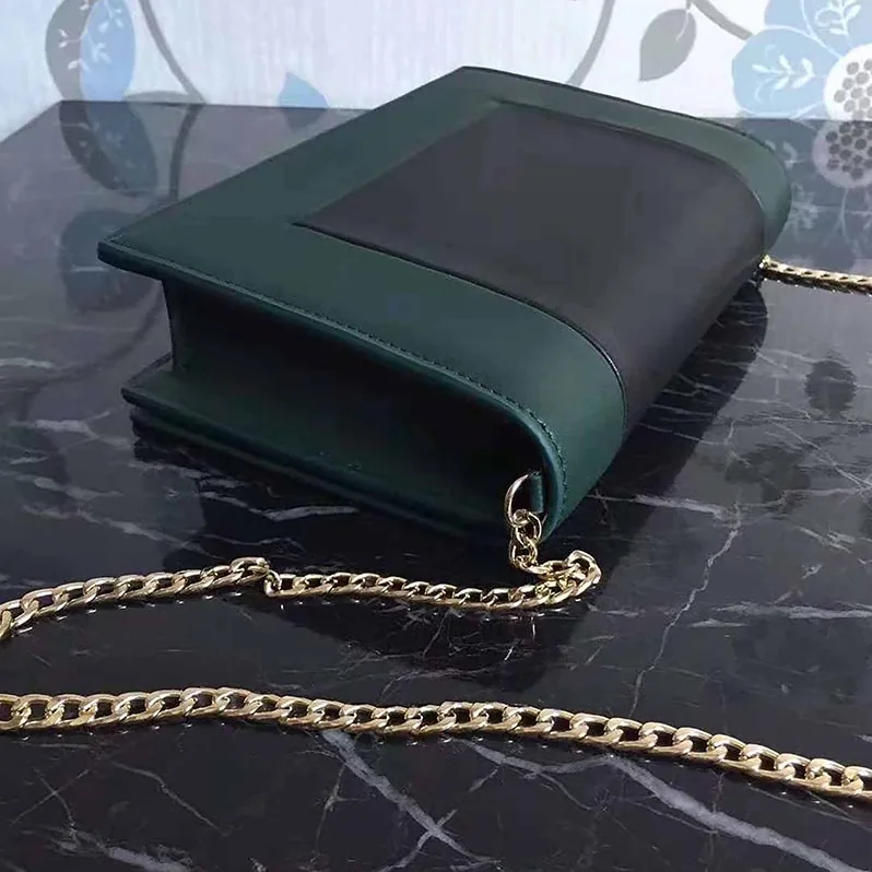 Celine Frame Evening Clutch on Chain in Bicolour Smooth Lambskin for Women