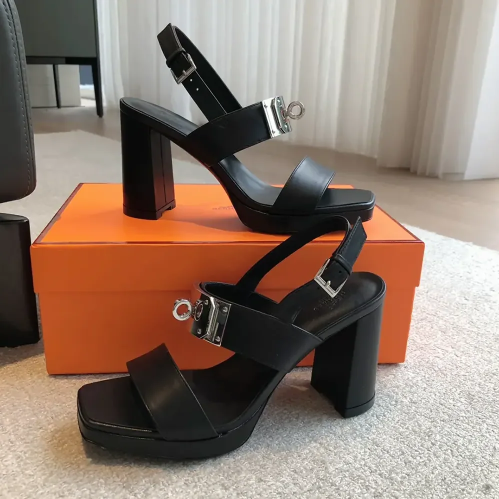Hermes Ilona 90 Sandal-Black H241153Z for Women